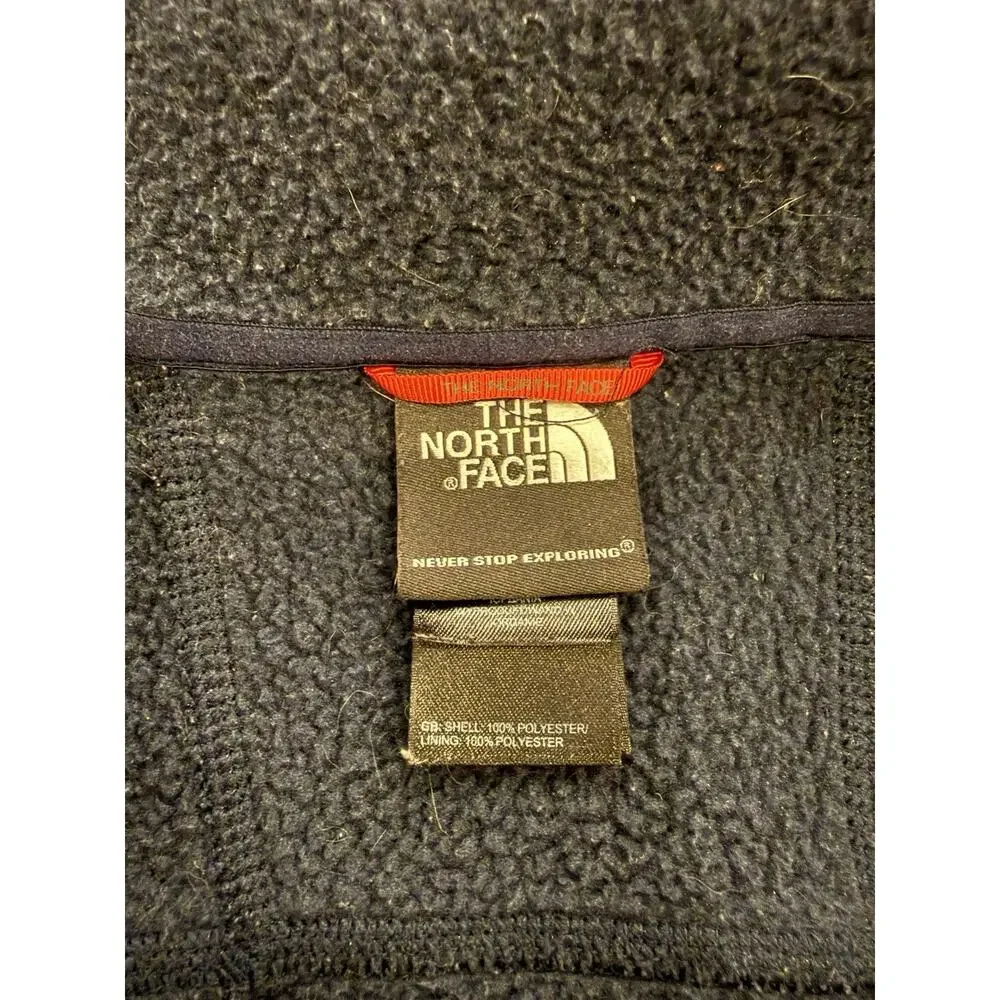 The North Face Mens Navy Fleece 1/4 Zip Pullover Sweater Jacket Size XL
